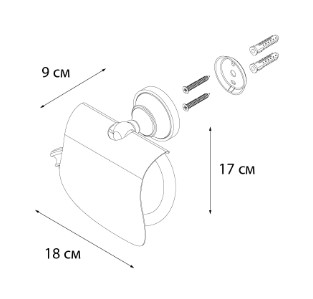 Бумагодержатель FIXSEN Bogema Gold с крышкой FX-78510G