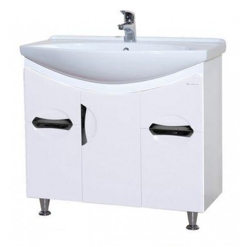 Тумба с раковиной Bellezza "Лагуна 85" белая (2 ящика)