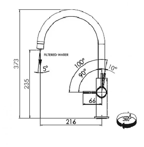 Смеситель для кухни Franke Ambient Clear Water