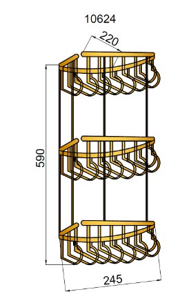 Угловая полка Boheme MEDICI 10624