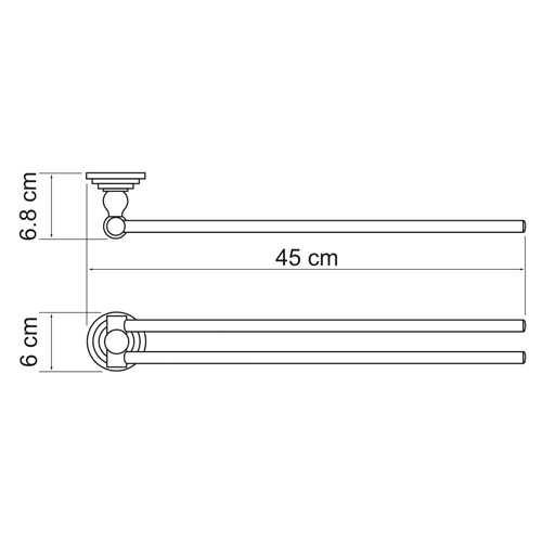 Полотенцедержатель WasserKraft Ammer K-7031