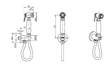 Гигиеническая лейка Boheme MEDICI 404
