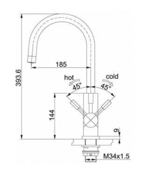 Смеситель для кухни Franke Eos Clear Water