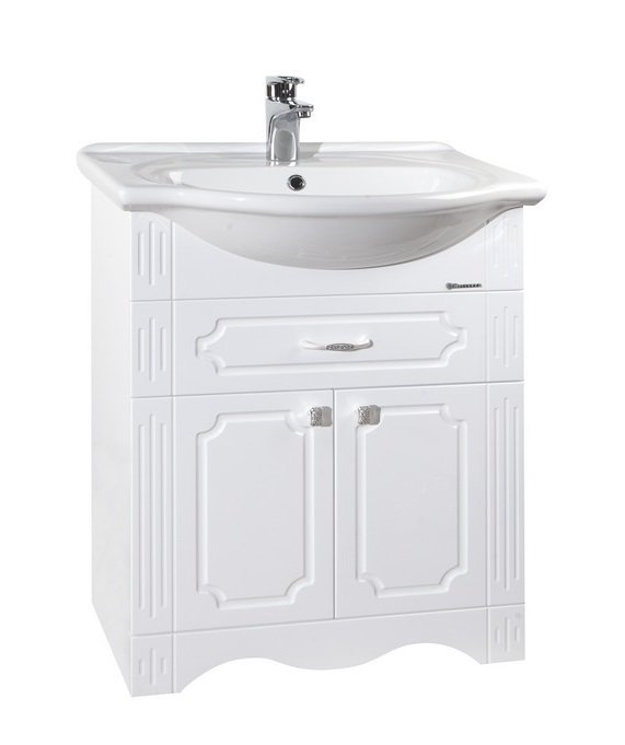 Тумба с раковиной Bellezza "Кантри 65" белая (1 ящик)