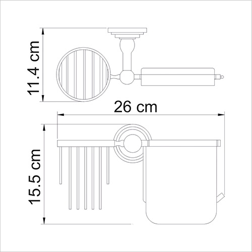 Держатель туалетной бумаги и освежителя воздуха WasserKraft Isar К-7359
