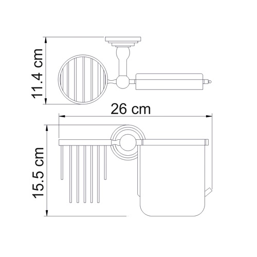 Держатель туалетной бумаги и освежителя воздуха WasserKraft Ammer K-7059