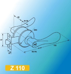 Дверная ручка защелка фалевая MSM Z110-M