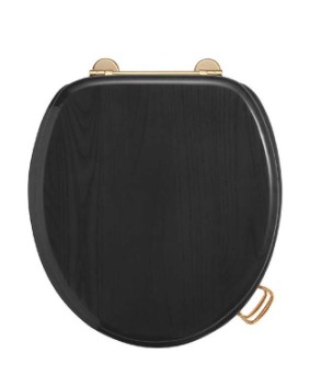 Крышка-сиденье Boheme Vogue 907-B-G черный петли золото