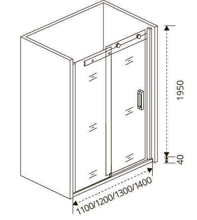 Душевая перегородка Good Door Puerta WTW-130-C-CH