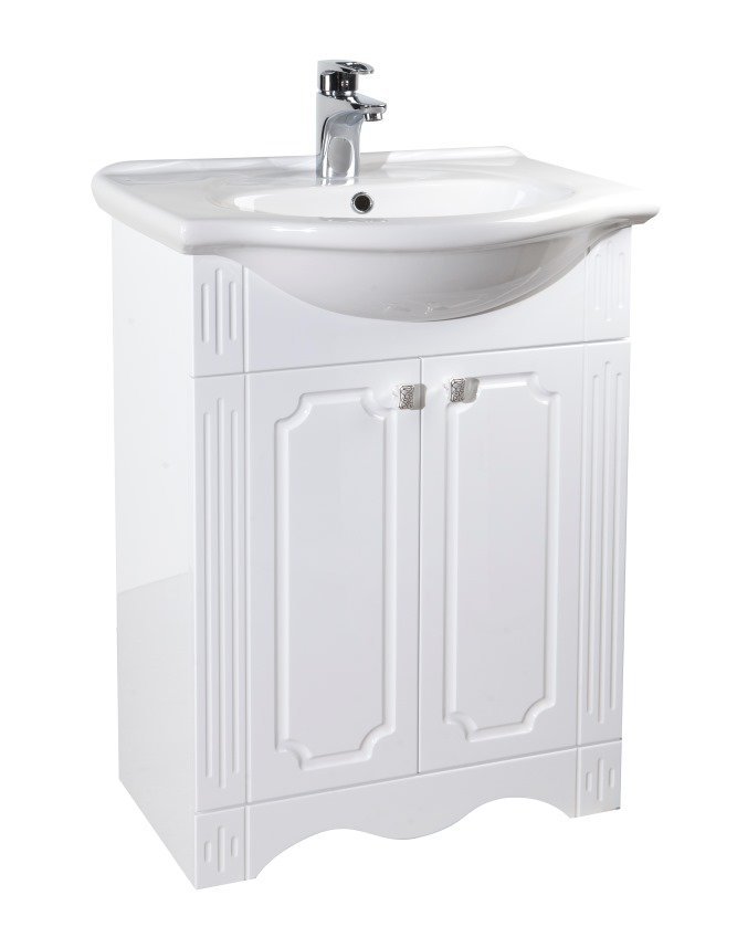 Тумба с раковиной Bellezza "Кантри 60" белая 