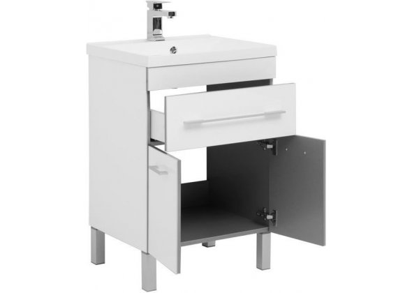 Тумба с раковиной напольная Aquanet "Верона 58" белая 
