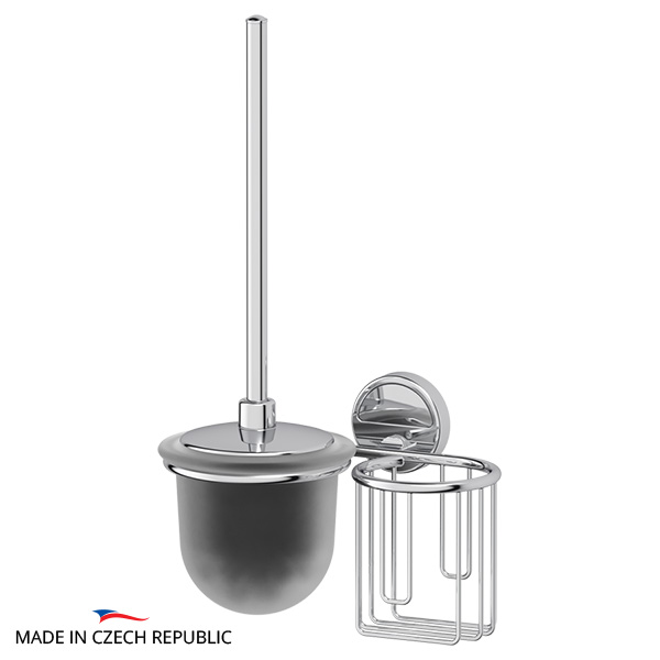 Держатель освежителя воздуха с туалетным ершиком с крышкой FBS Luxia LUX 059