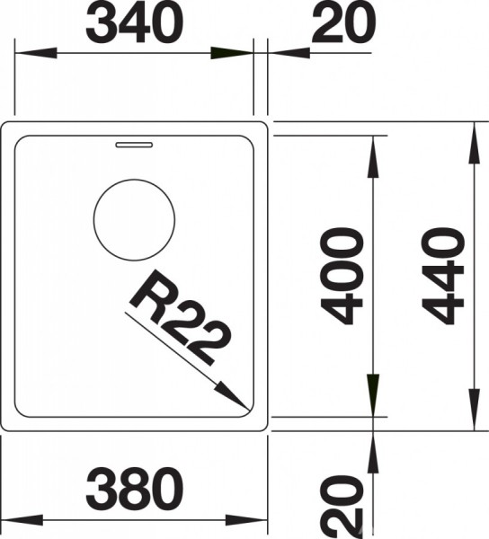 Кухонная мойка Blanco Andano 340-U Infino