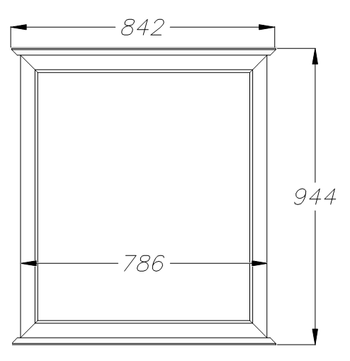 Зеркало Opadiris "Кантара 85" белый матовый