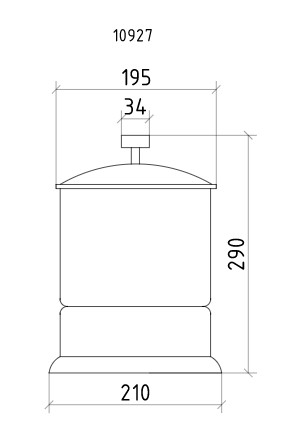 Ведро Boheme ROYAL CRISTAL GOLD BLACK 10927-G-B