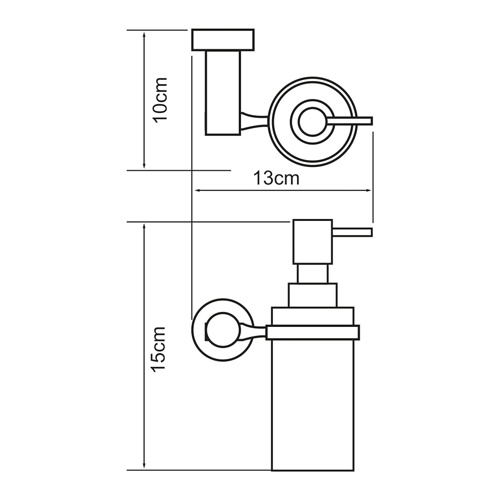 Дозатор с держателем WasserKraft Donau K-8999
