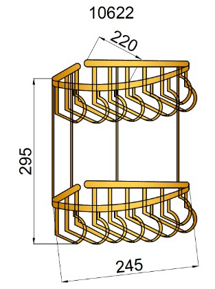 Угловая полка Boheme MEDICI 10622