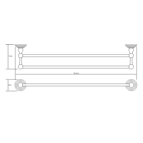 Полотенцедержатель двойной WasserKraft Isar К-7340