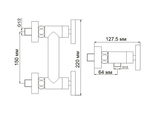Смеситель для ванны WasserKraft Weser 7802