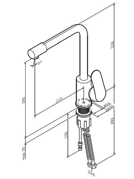 Смеситель для кухни AM.PM Like F8005711