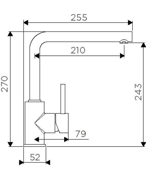 Смеситель для кухни Omoikiri Nakagawa-WH
