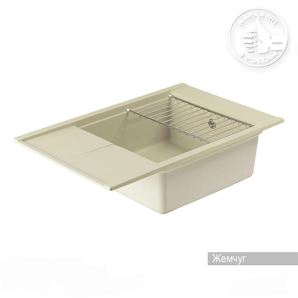 Кухонная мойка Aquaton Делия 78 1A715132DE240 жемчужный