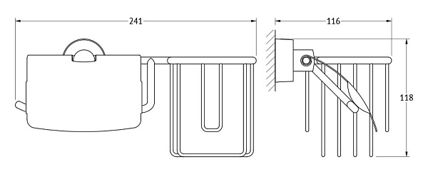 Держатель туалетной бумаги с крышкой и освежителем воздуха FBS Nostalgy NOS 053
