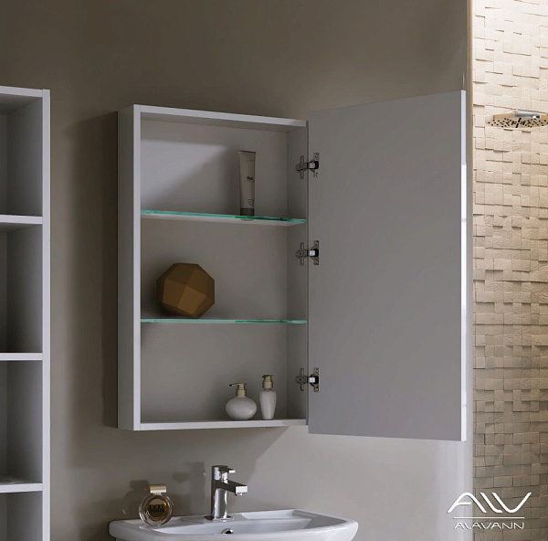 Зеркало-шкаф Alavann Vittoria 55-01 белый