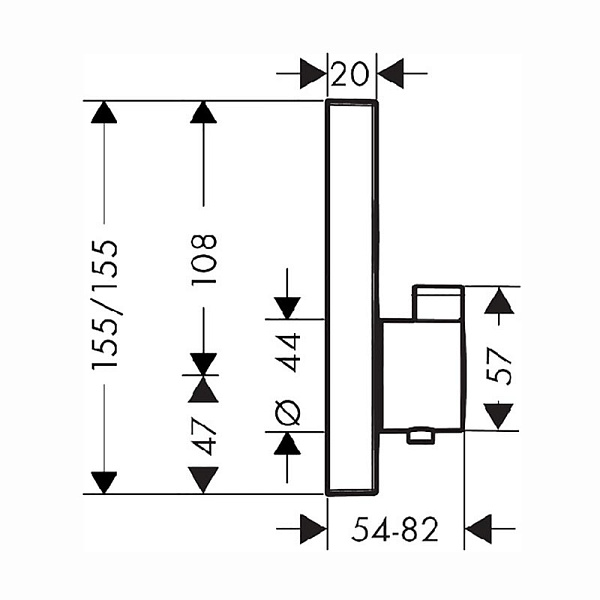 Смеситель термостатический скрытого монтажа для душа Hansgrohe ShowerSelect 15763670