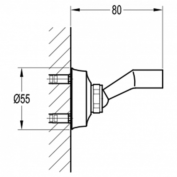 Настенный держатель лейки Swedbe Terracotta Art 2528