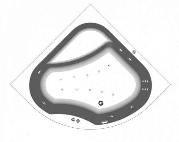 Акриловая ванна Kolpa-San Swan Magic 160х160