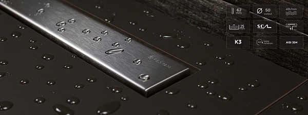 Душевой лоток Pestan Confluo Frameless Line 550 матовый хром 13701230