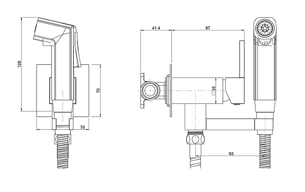 Гигиенический душ со смесителем Paini Bella BLPZ442