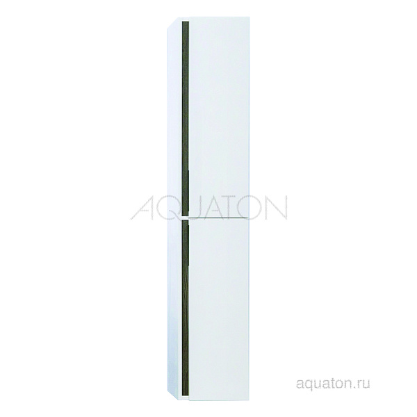 Шкаф-пенал подвесной Aquaton "Рене" белый/грецкий орех