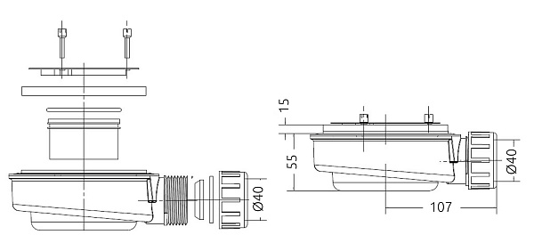 Сифон для поддона Radaway HS1