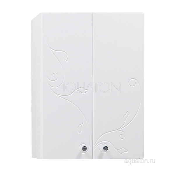 Шкаф-пенал подвесной двустворчатый Aquaton "Лиана" белый