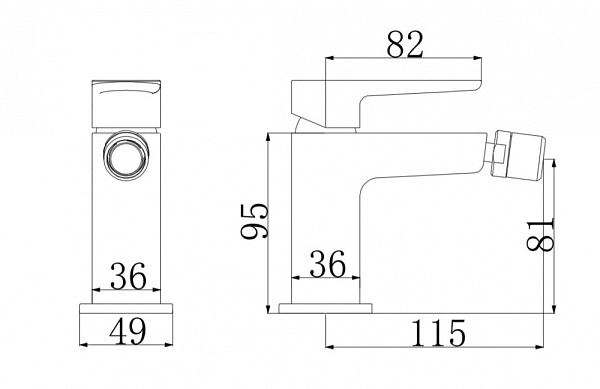 Смеситель для биде Omnires Siena SN7320CR хром