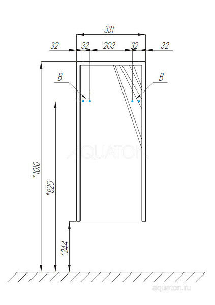 Настенный шкаф одностворчатый Aquaton "Сакура" ольха наварра/белый глянец с б/к