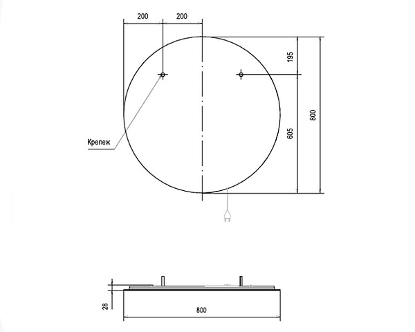 Зеркало Velvex Happy Julia 60 zkJUL.60