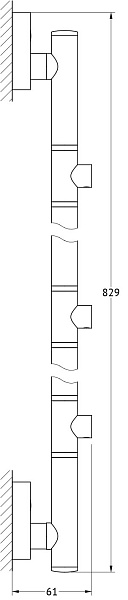 Штанга для 3-х аксессуаров FBS Ellea ELL 075