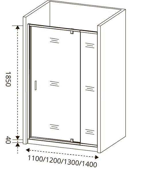 Душевая перегородка Good Door Orion WTW-PD-130-G-CH