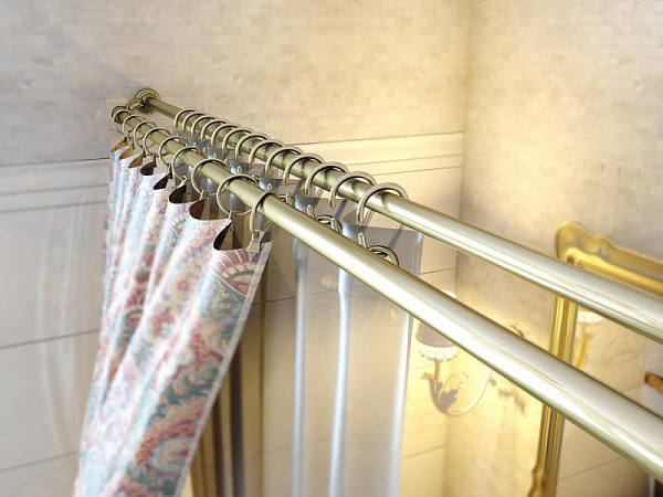 Карниз для ванной комнаты двойной Elghansa Monterno CD-2-Bronze