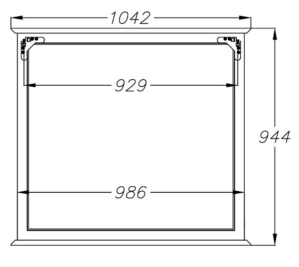 Зеркало Opadiris "Кантара 105" слоновая кость