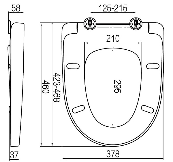 Крышка-сиденье AM.PM Awe C117852WH