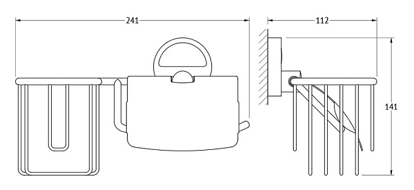 Держатель туалетной бумаги с крышкой и освежителем воздуха FBS Luxia LUX 054