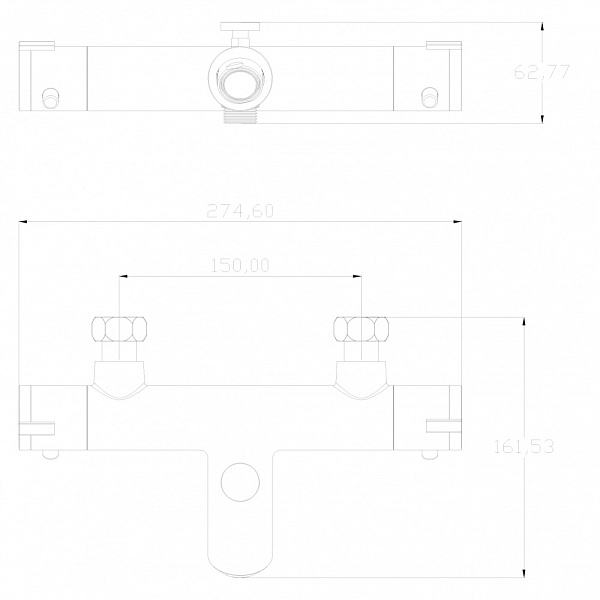Смеситель термостатический для ванны и душа Swedbe Mercury 9061