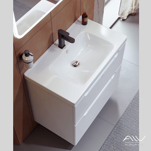 Тумба с раковиной Alavann Berta 80 белая