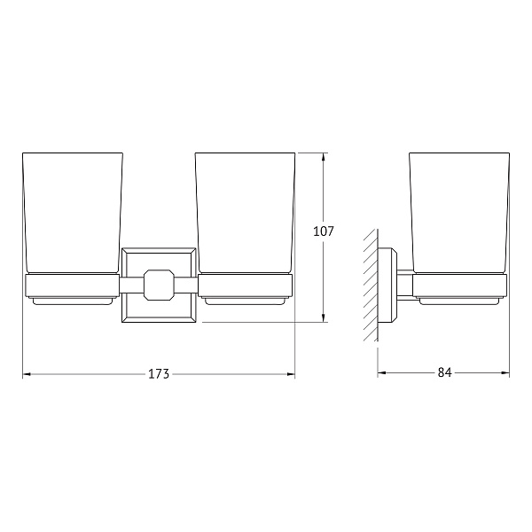 Держатель с 2-мя стаканами Artwelle Hagel 9928A