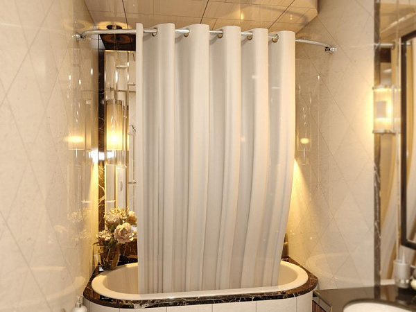 Карниз для ванной комнаты дуговой Elghansa Monterno CR-3-Chrome