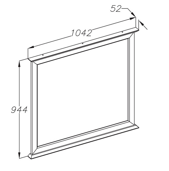 Зеркало Opadiris "Кантара 105" слоновая кость